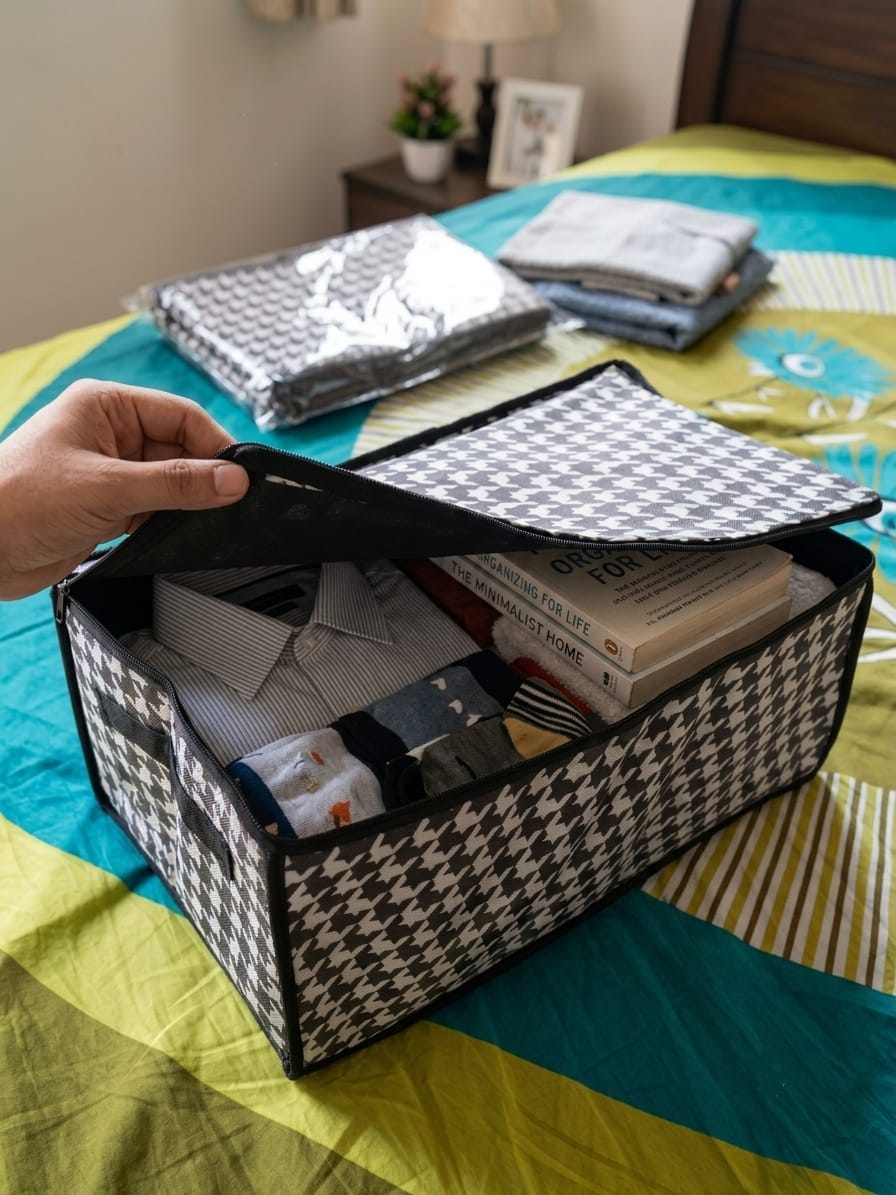 Printed Foldable Cloth Storage Box